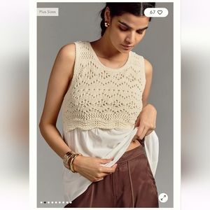 Anthropologie Layered Sweater Tank